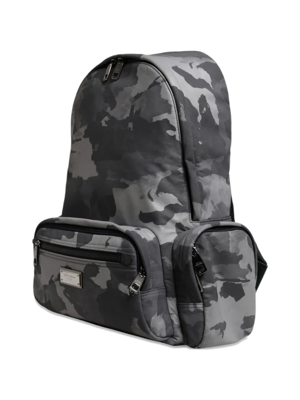 Dolce & Gabbana Rugzak met camouflageprint en logoplakkaat Grijs