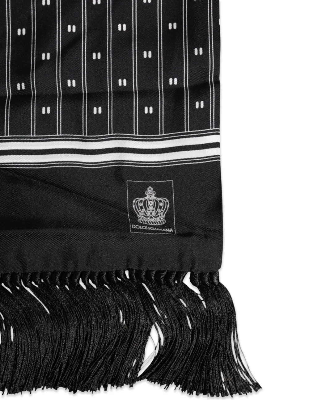 Dolce & Gabbana Gestreepte sjaal Zwart