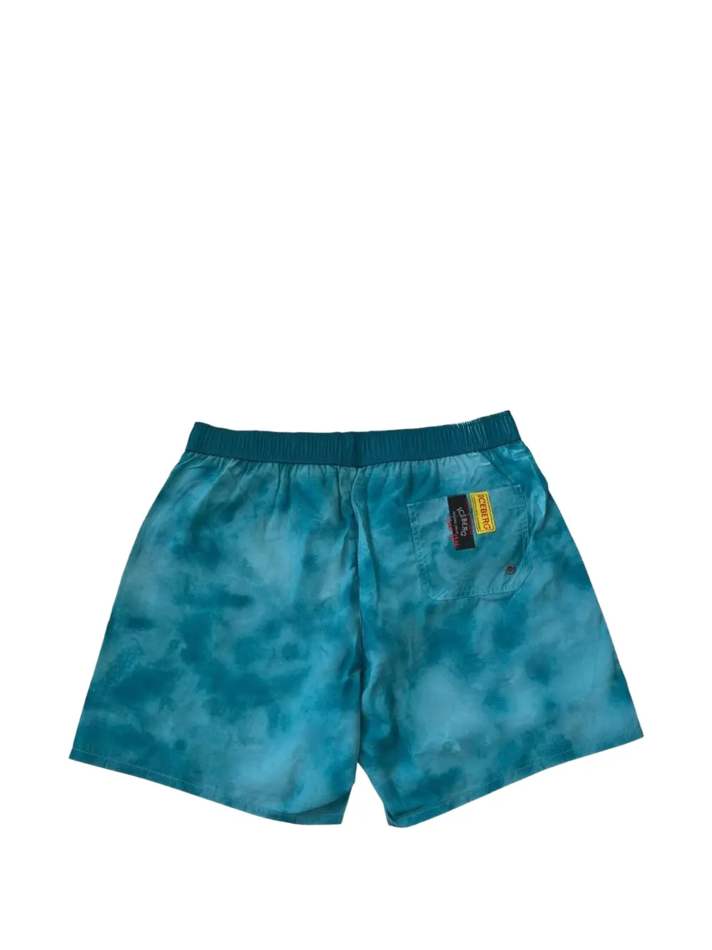Iceberg Zwembroek met tie-dye print Blauw