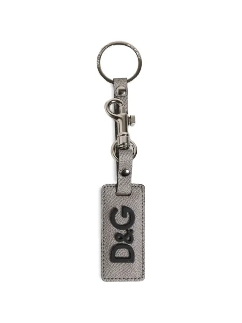 Dolce & Gabbana 로고 장식 레더 키체인