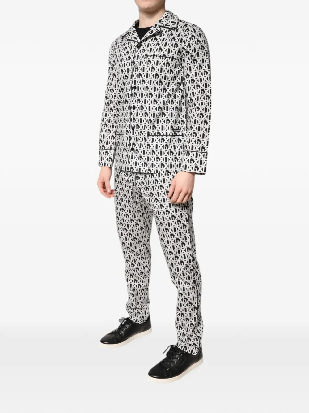 Dolce & Gabbana Pyjama met monogram-print Zwart