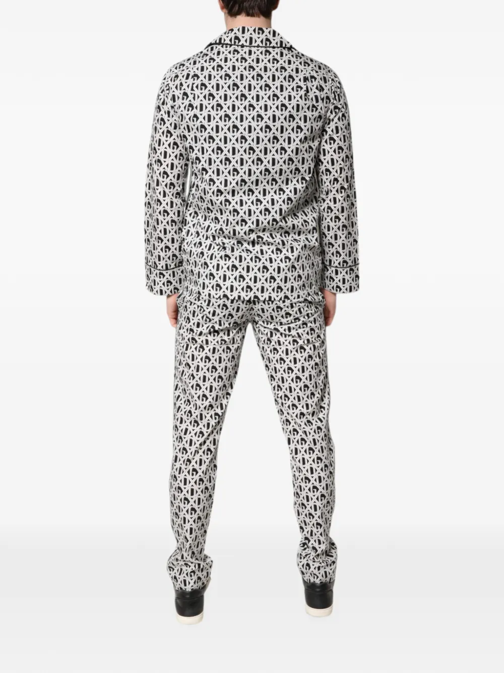 Dolce & Gabbana Pyjama met monogram-print Zwart