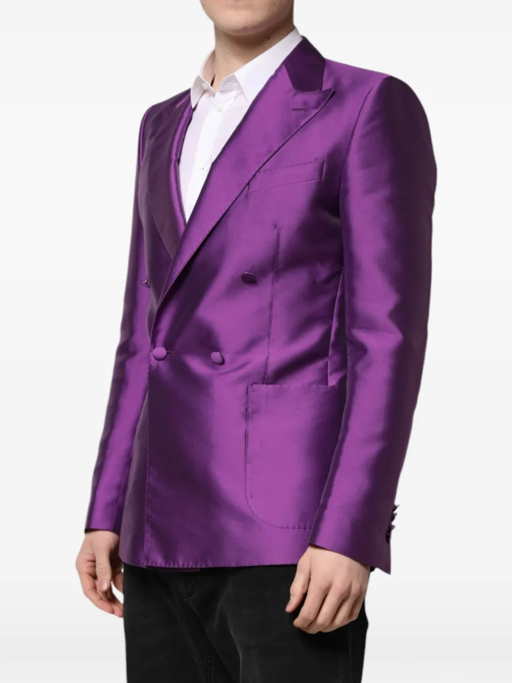 Dolce & Gabbana Blazer met dubbele rij knopen Paars