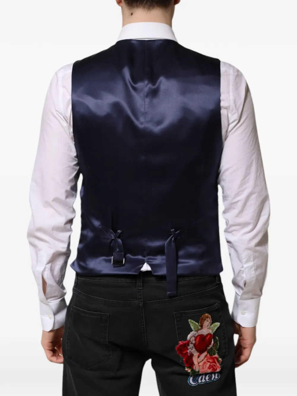 Dolce & Gabbana Gilet met logo-reliëf Blauw