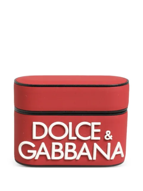 Dolce & Gabbana embossed-logo airpods case