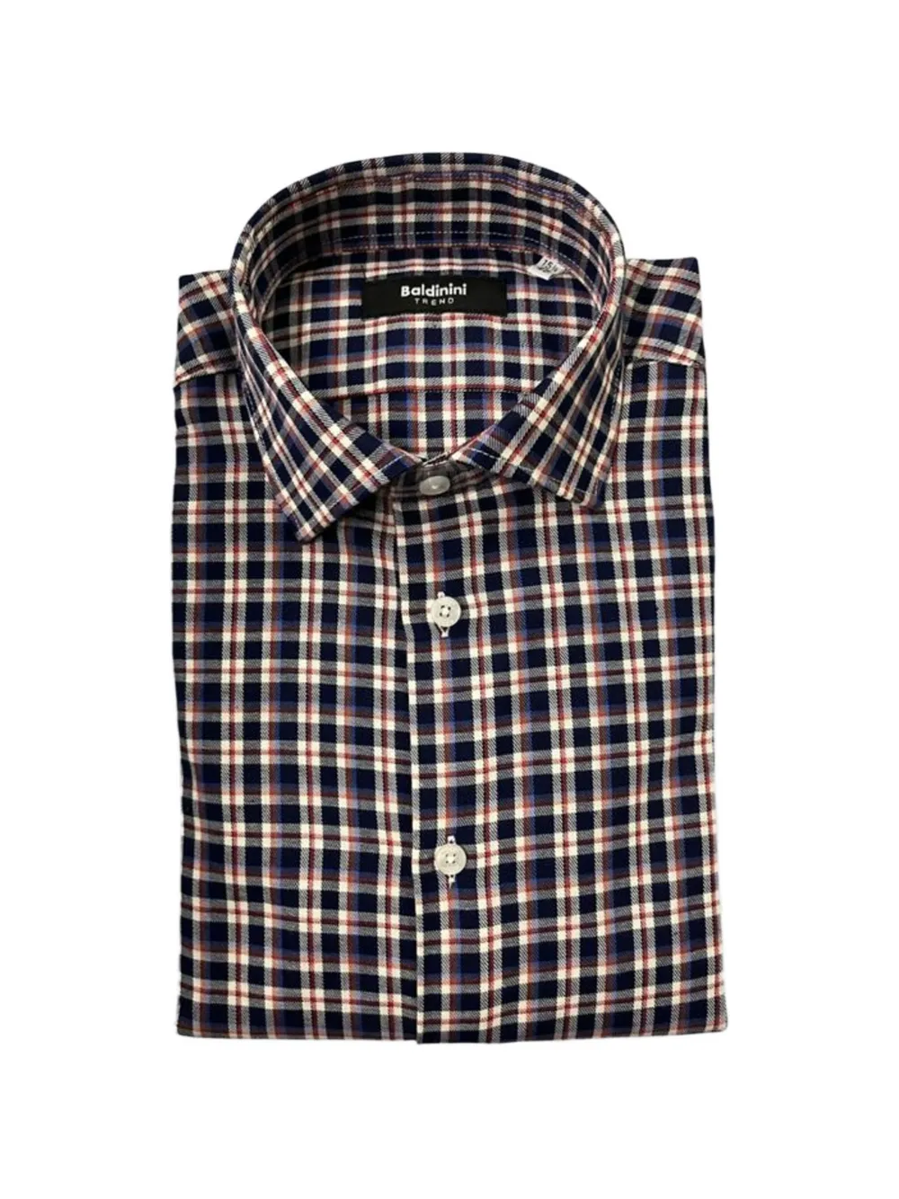 Baldinini Check-pattern Button-down Shirt In Brown