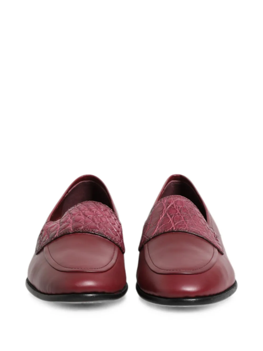 Dolce & Gabbana Loafers met krokodillen-reliëf Rood