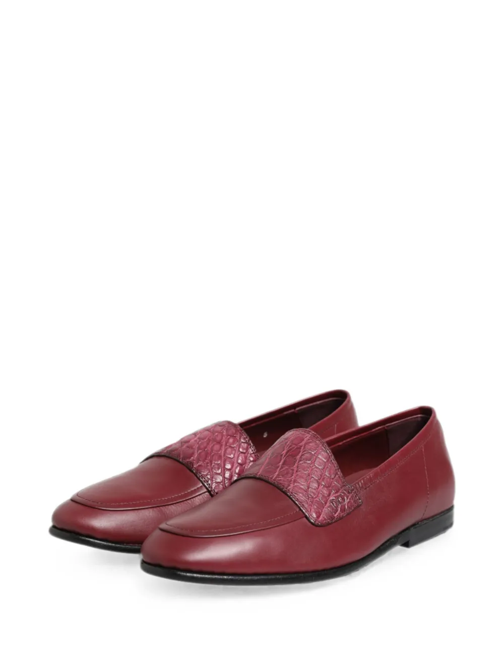 Dolce & Gabbana Loafers met krokodillen-reliëf Rood