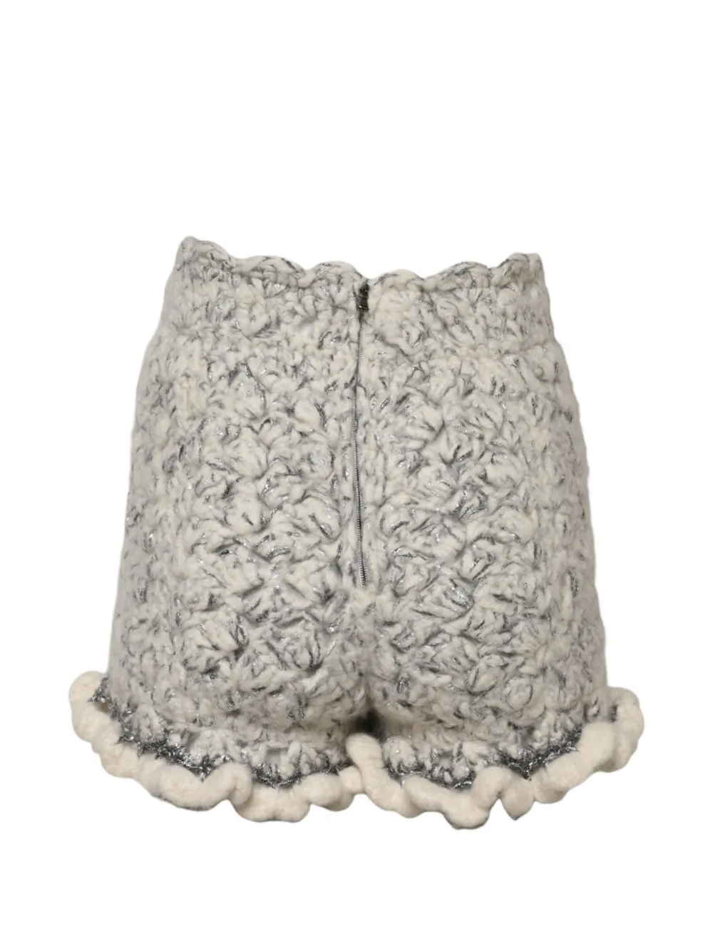 Dolce & Gabbana Gehaakte high waist shorts Beige
