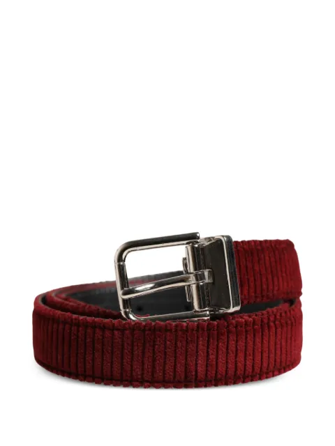 Dolce & Gabbana ribbed-velvet buckle belt