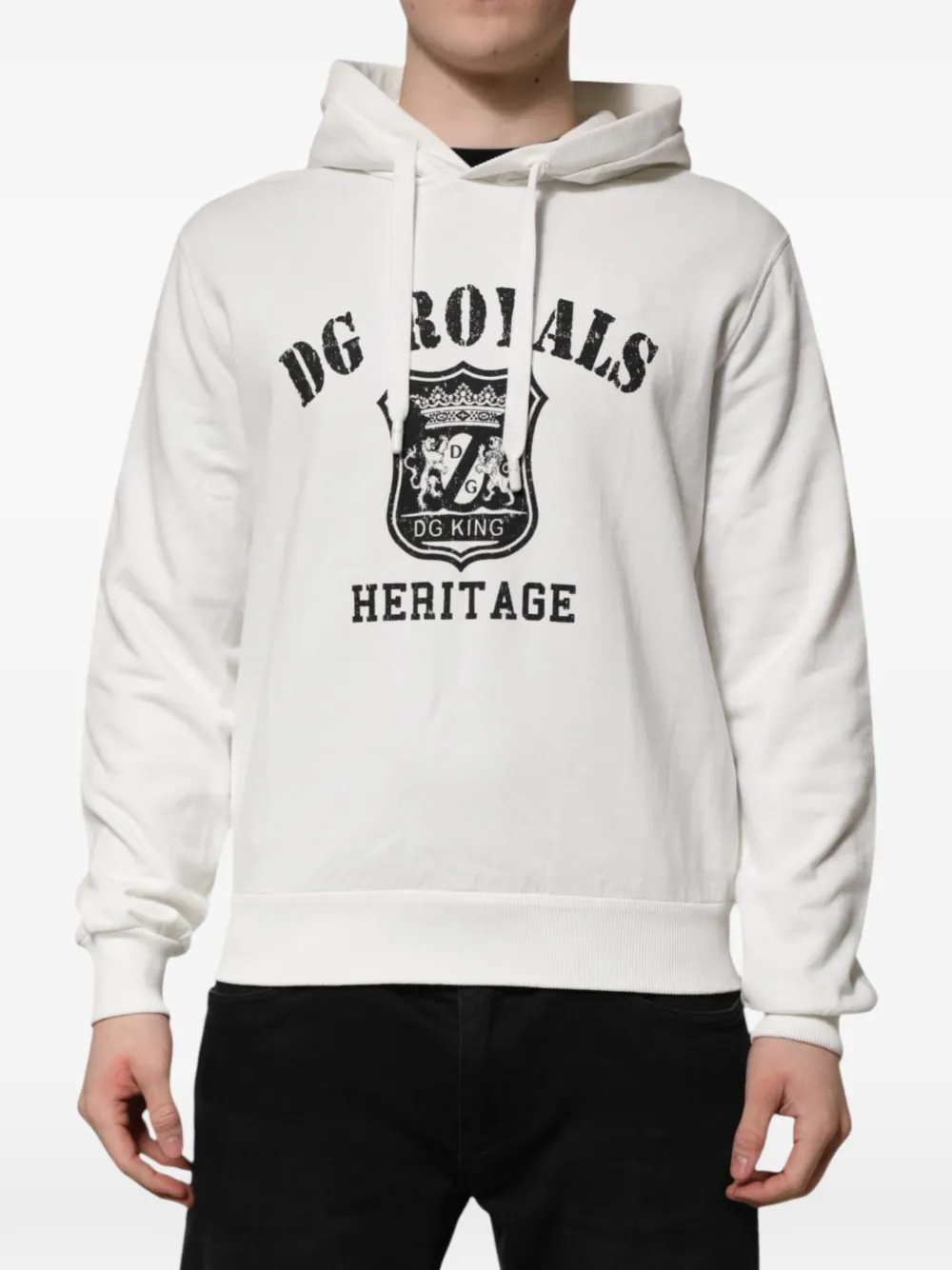 Dolce & Gabbana DG Royals Hoodie mit grafischem Print - Weiß