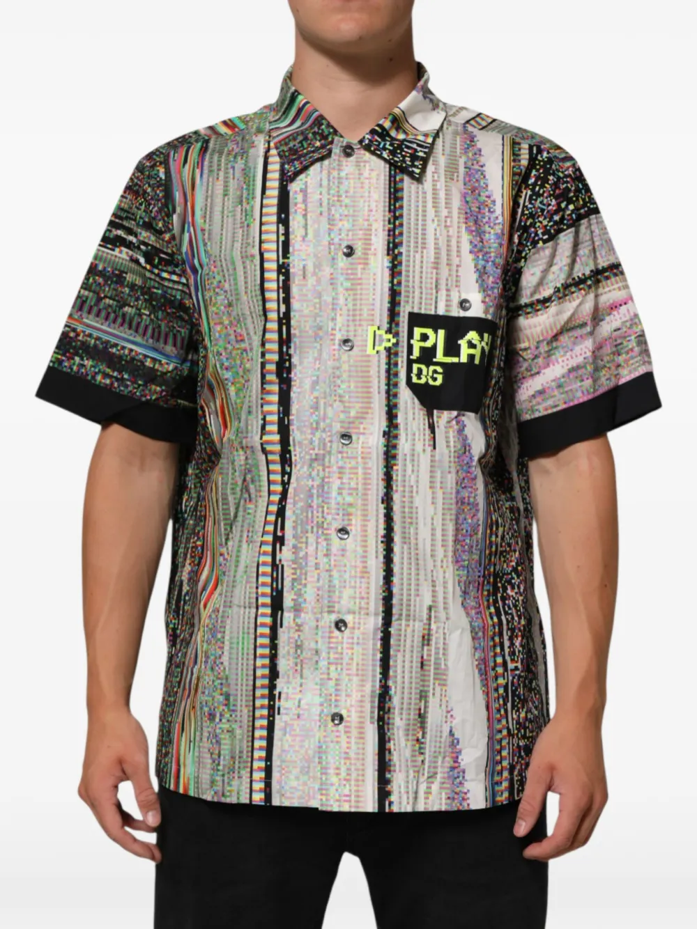 Dolce & Gabbana Camicia a maniche corte con stampa - Nero