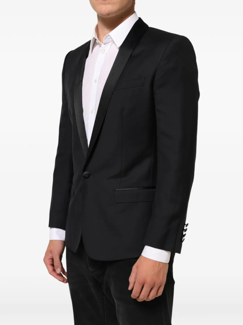 Dolce & Gabbana Colbert met sjaalkraag Zwart