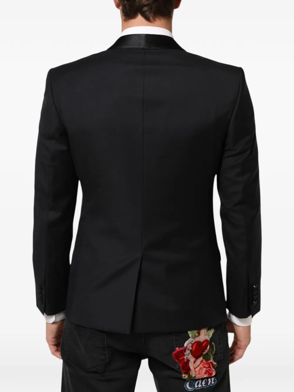 Dolce & Gabbana Colbert met sjaalkraag Zwart