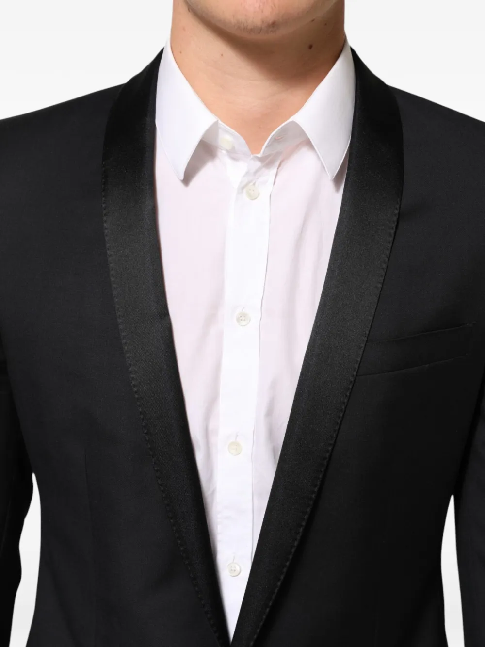 Dolce & Gabbana Colbert met sjaalkraag Zwart