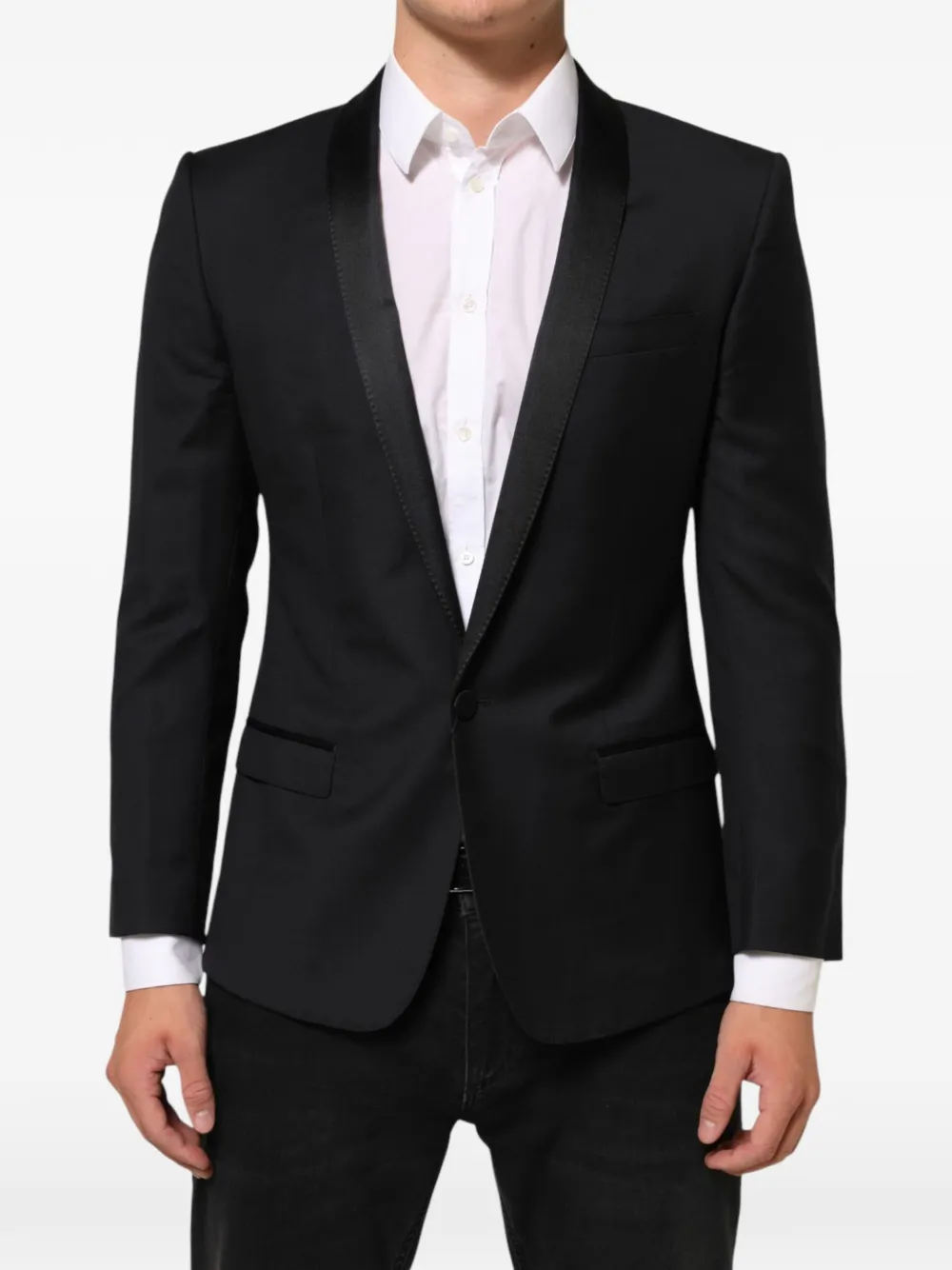 Dolce & Gabbana Giacca da abito con revers a scialle - Nero