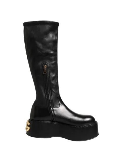 Dolce & Gabbana logo-plaque platform boots