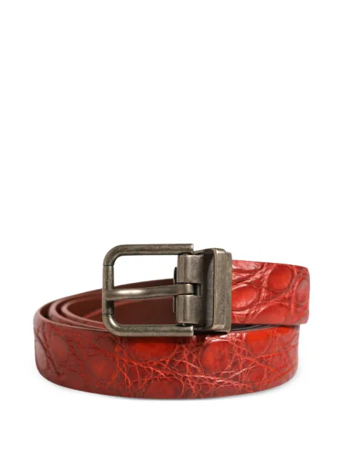 Dolce & Gabbana cinturón con efecto piel de cocodrilo