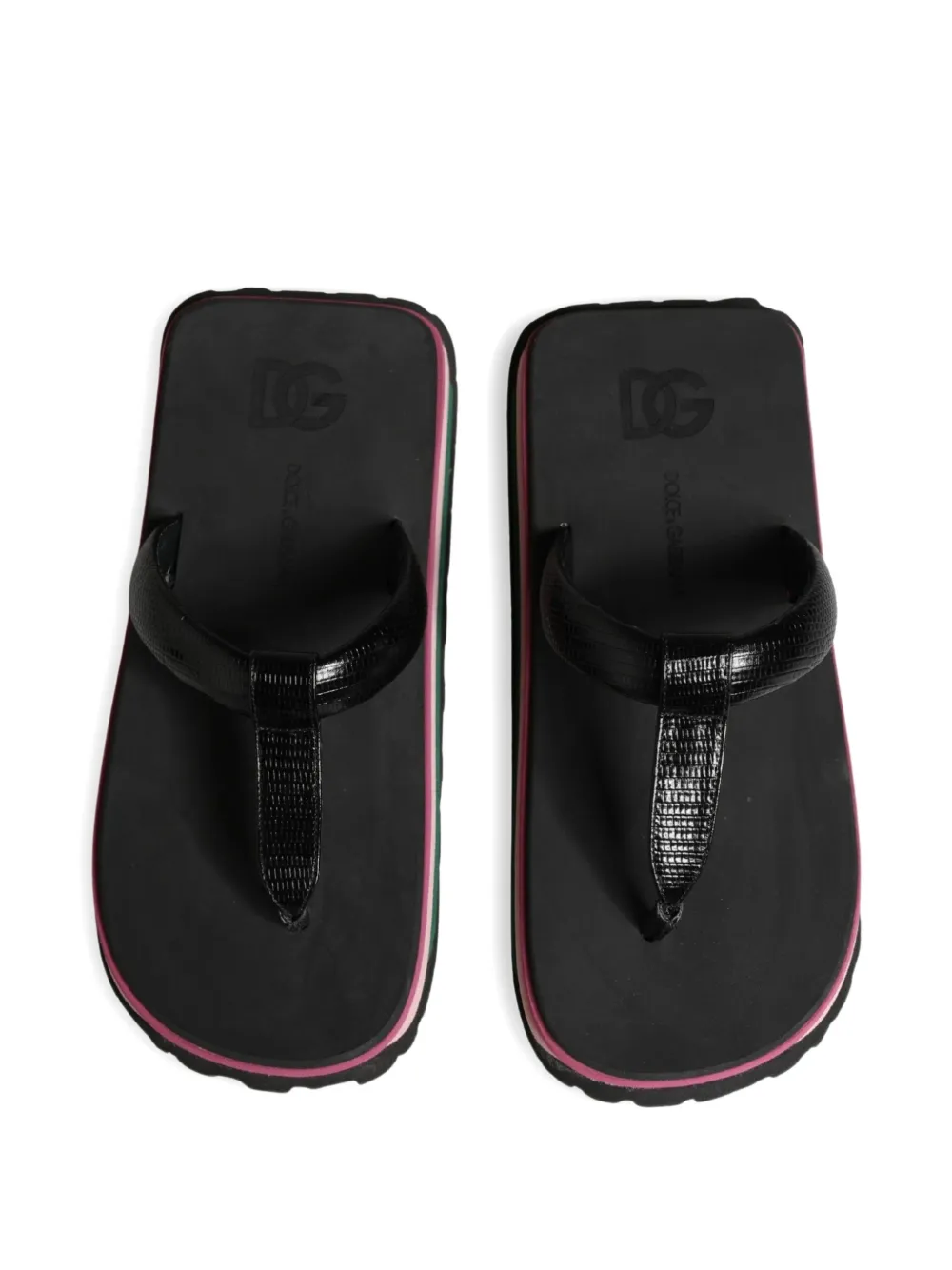 Dolce & Gabbana chunky-sole flip flops Zwart