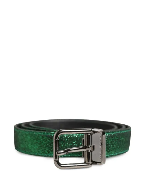 Dolce & Gabbana glitter-effect buckle belt