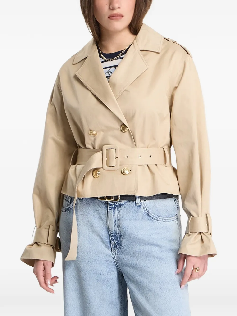 GUESS USA Trenchcoat mit Gürtel - Nude