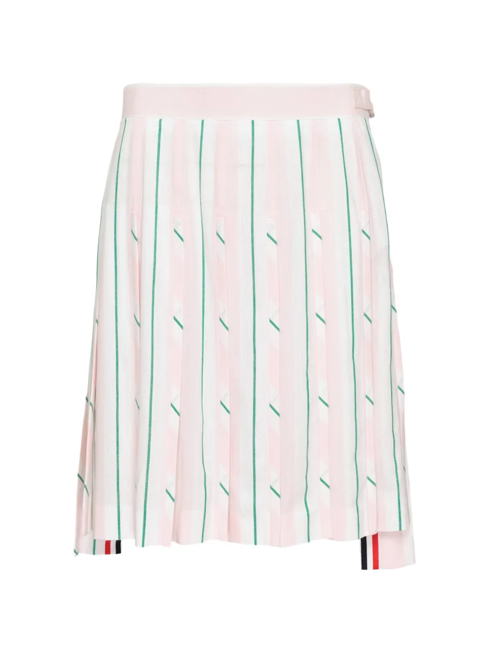 Thom Browne pleated striped mini skirt - Rosa