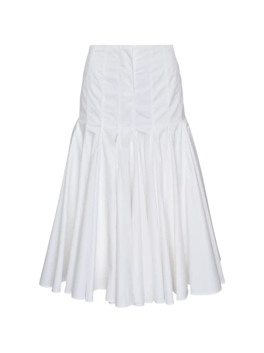 Jacquemus pleated A-line midi skirt - Bianco