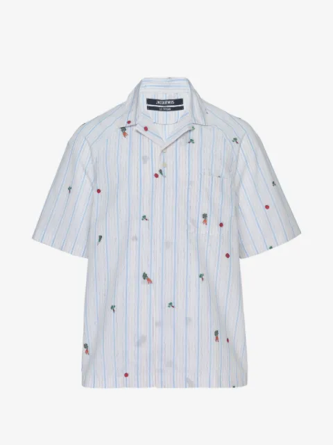 Jacquemus striped embroidered shirt