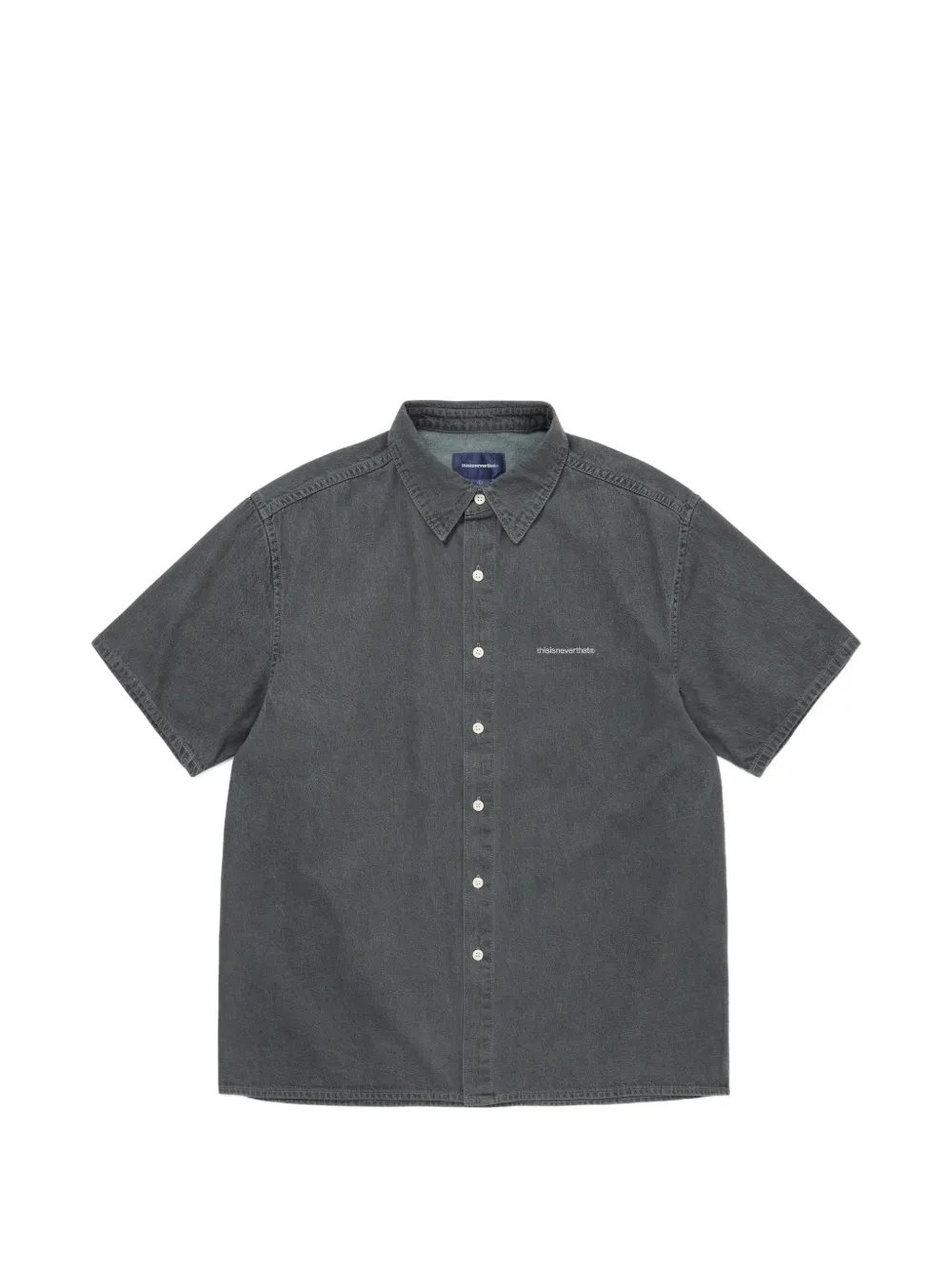 This Is Never That Logo-print Short-sleeve Shirt In Gray