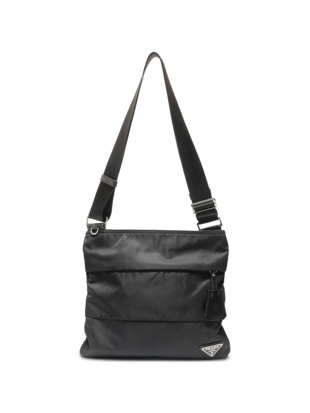 Prada Pre-Owned 2013-2016 Triangle logo plate shoulder bag - Nero