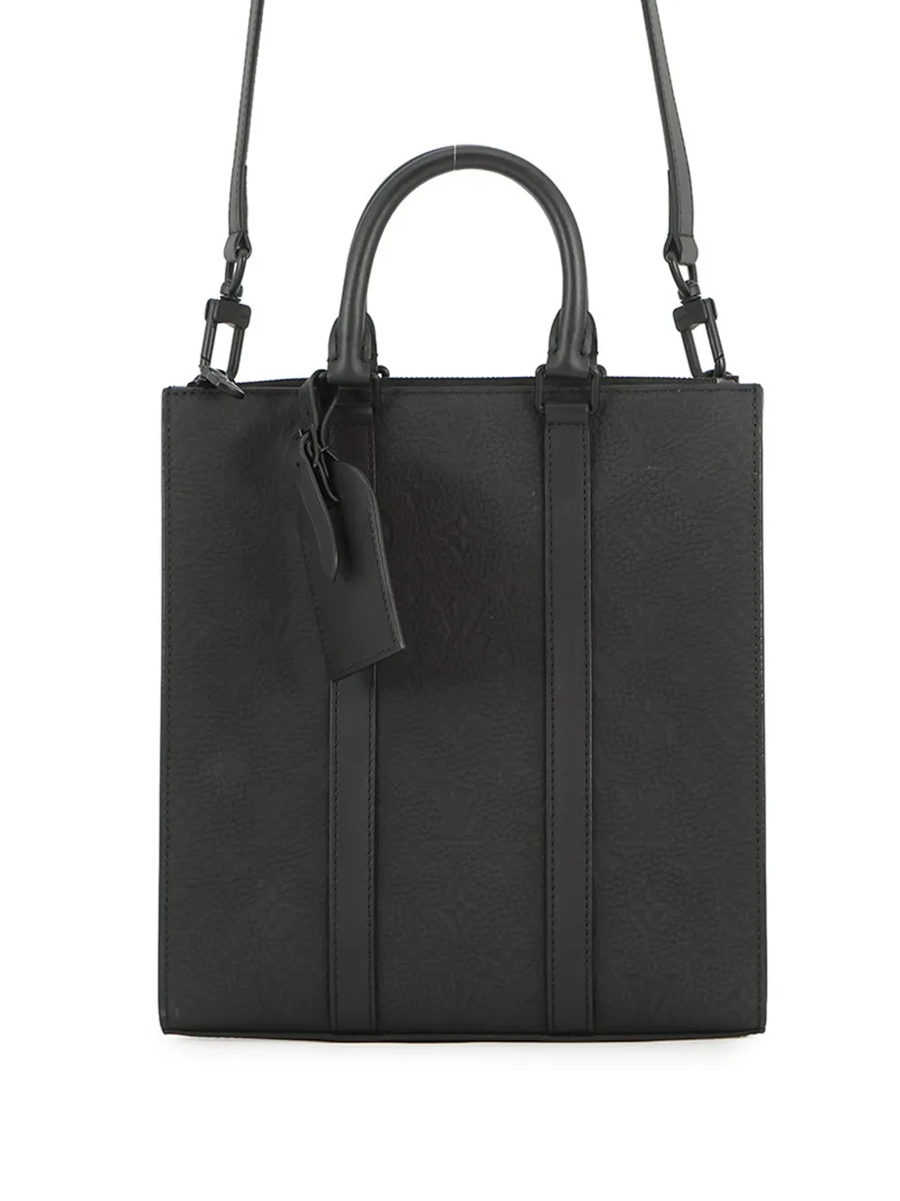 Louis Vuitton Pre-Owned Borsa a tracolla Sac Plat Cross in pelle Taurillon con monogramma 2021-2022 - Nero