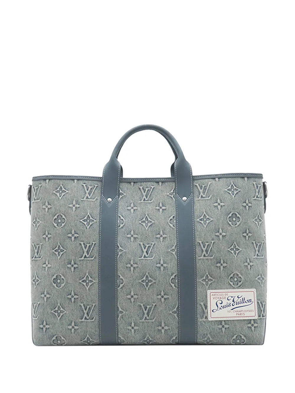 Louis Vuitton Pre-Owned 2021-2026 Monogram Washed Denim Weekend Tote travel bag - Blue