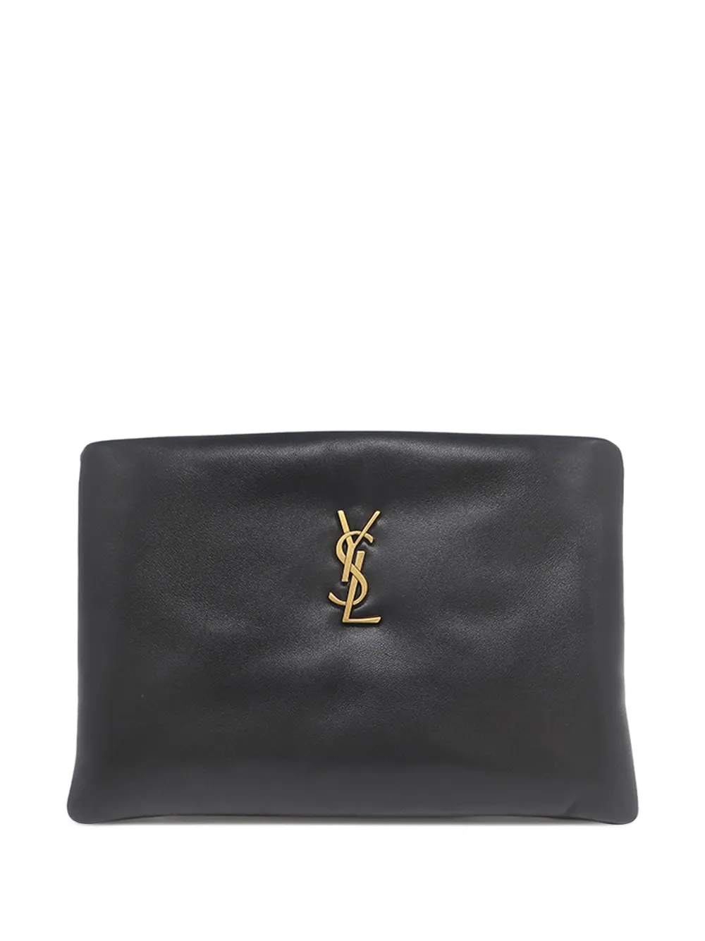 Saint Laurent Pre-Owned 2013-2026 Small Lambskin Calypso Zipped Pouch clutch bag - Black