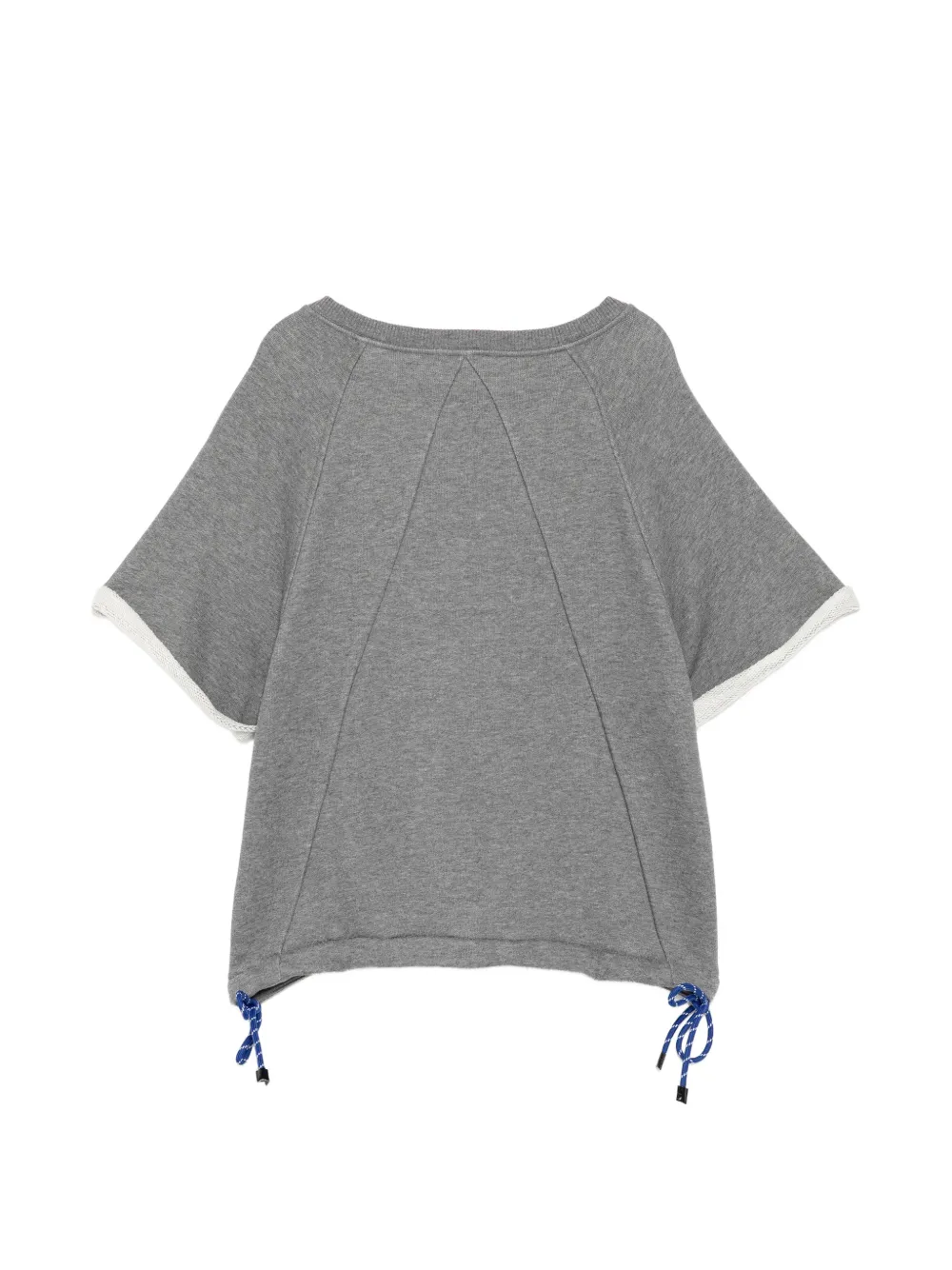 rag & bone T-shirt met geribbelde hals en trekkoord Grijs