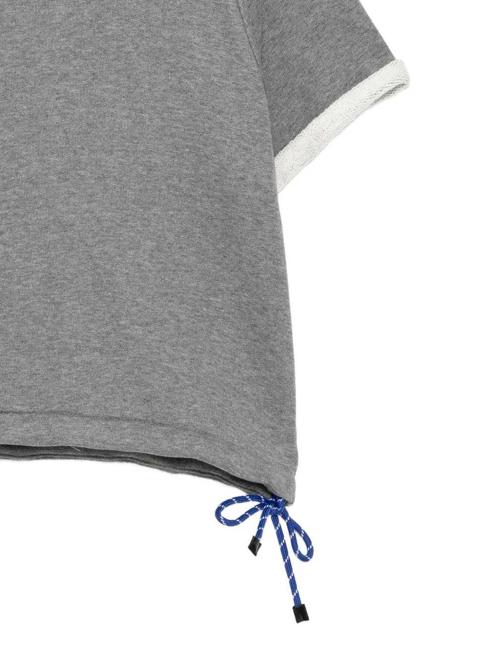 rag & bone T-shirt met geribbelde hals en trekkoord Grijs