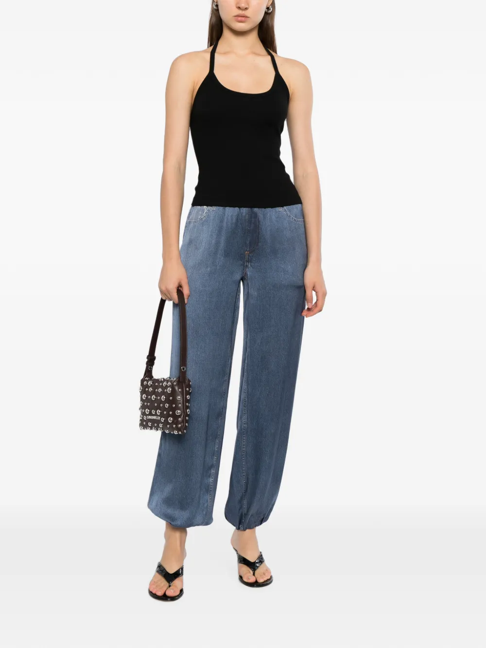 rag & bone Miramar satijnen broek Blauw
