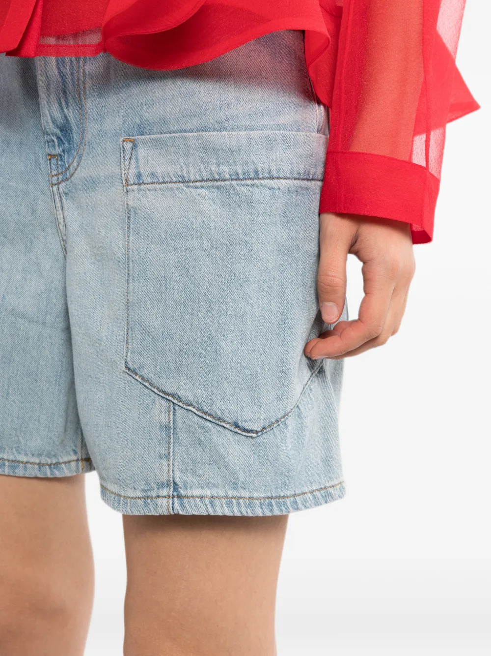GANNI Denim shorts Blauw