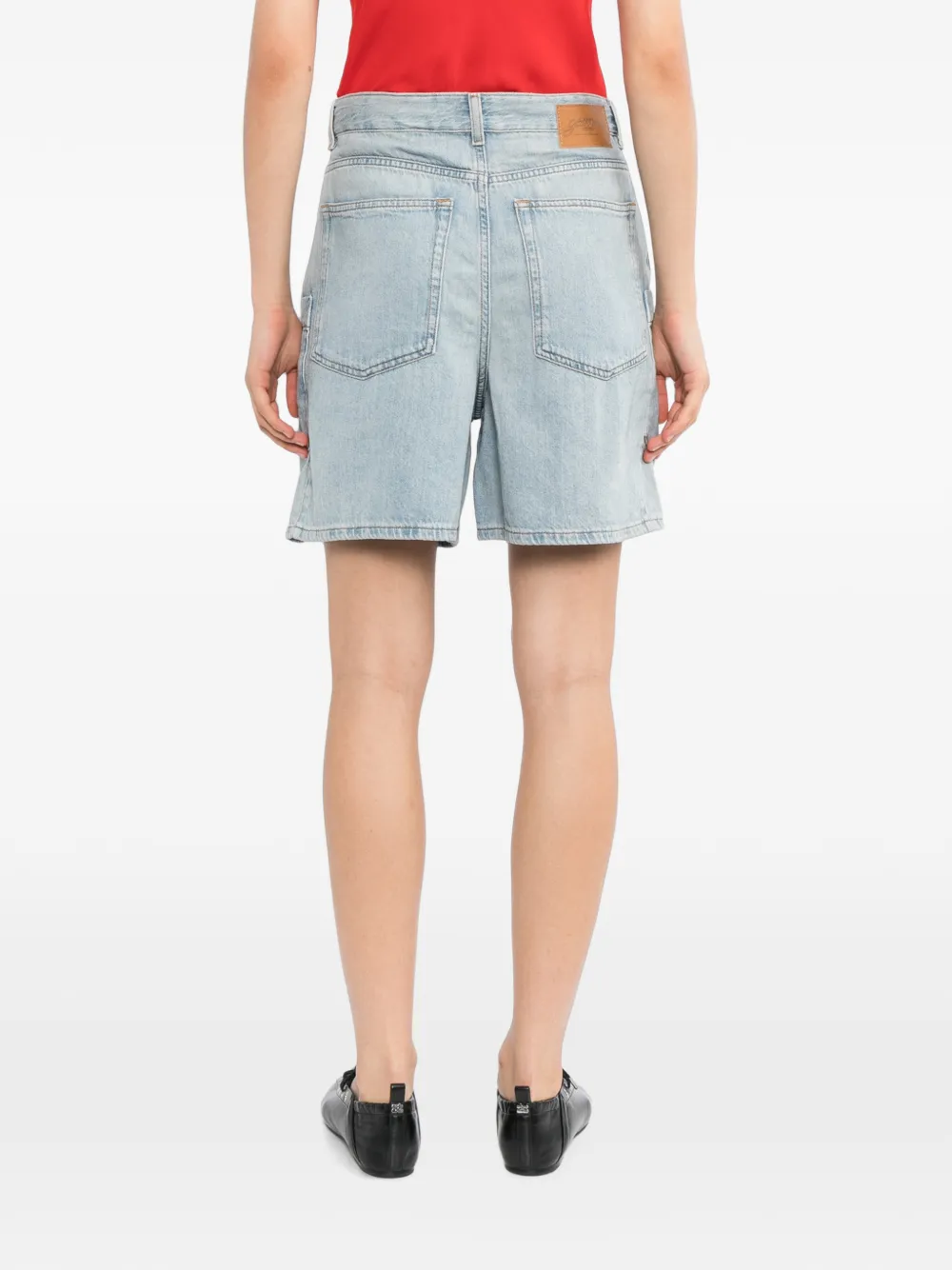 GANNI Denim shorts Blauw