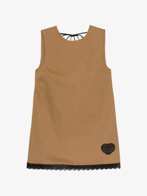 GANNI lace-trimmed sleeveless dress