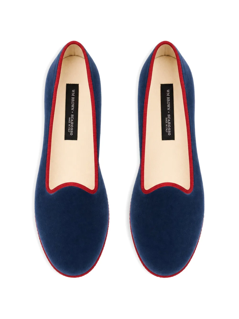 Scarosso William IV velvet slippers Blauw