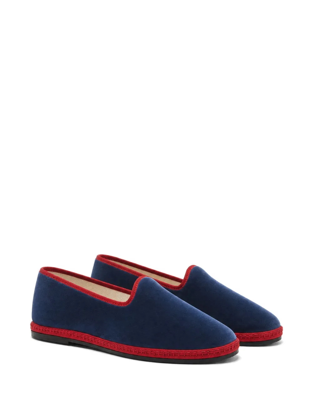 Scarosso William IV velvet slippers Blauw