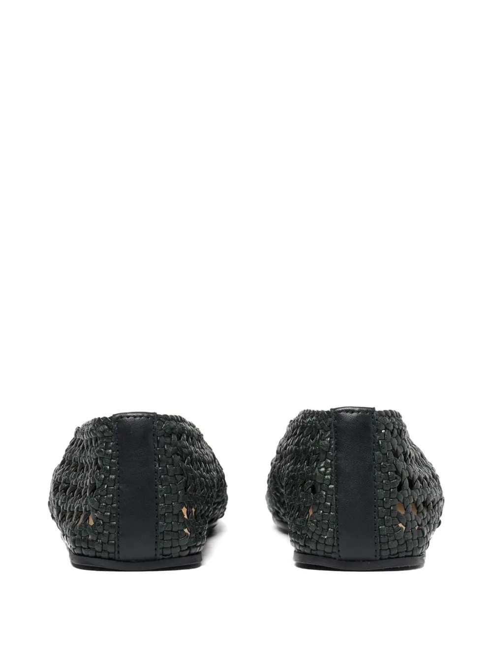 Scarosso woven-leather ballet flats Groen