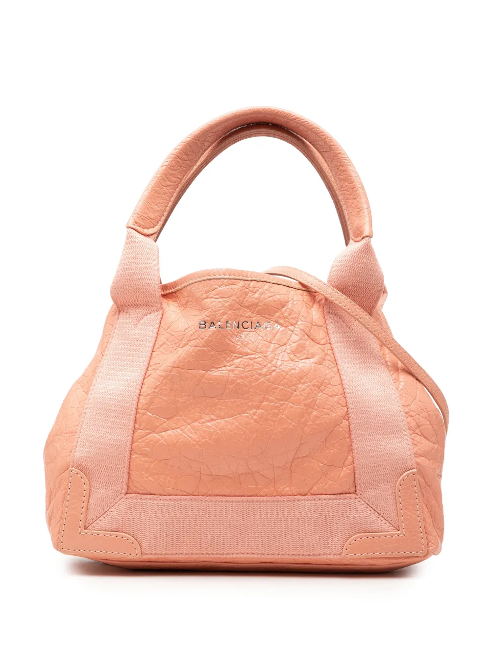 Balenciaga Pre-Owned 2018-2026 Lambskin Navy Cabas XS satchel - Rosa
