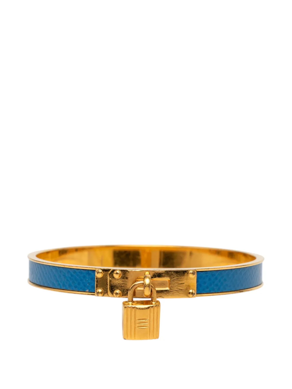 Hermès Pre-Owned Bracciale rigido Kelly Cadena placcato oro XX secolo - Blu