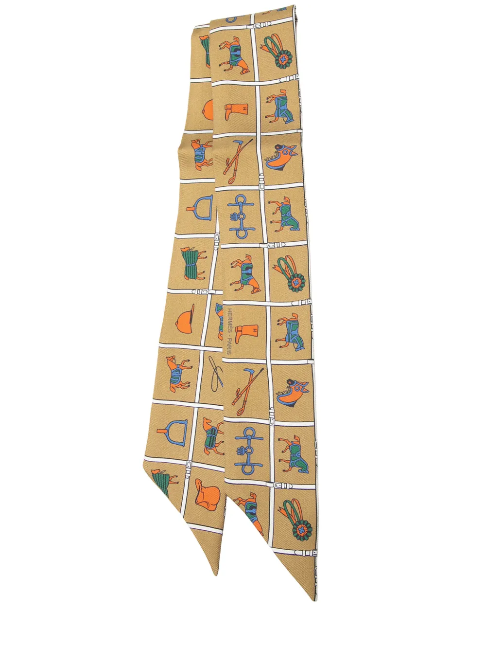 Hermès Pre-Owned Foulard Twilly Couvertures Et Tenues De Jour in seta 2010-2026 - Marrone