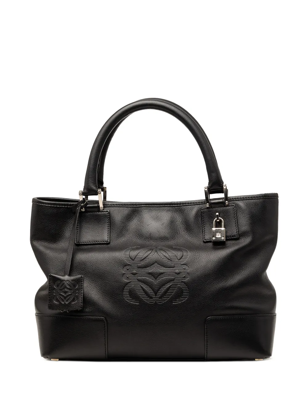 Loewe Pre-Owned 2005 Leather Fusta 30 tote bag - Nero