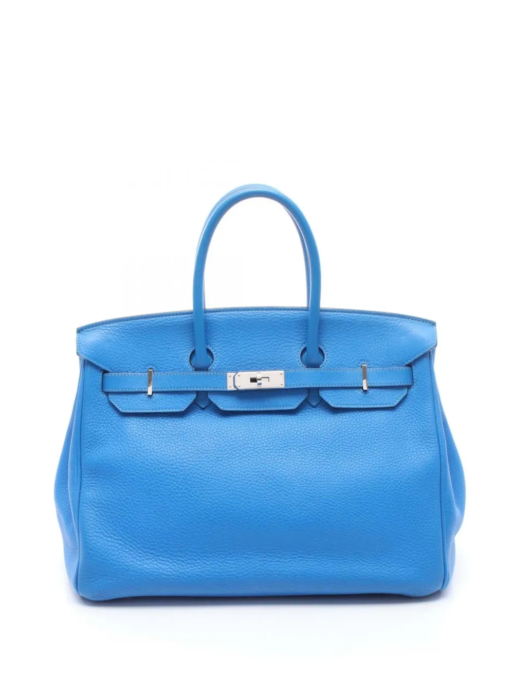 Hermès Pre-Owned Borsa a mano Birkin Retourne 35 in pelle Clemence 2012 - Blu