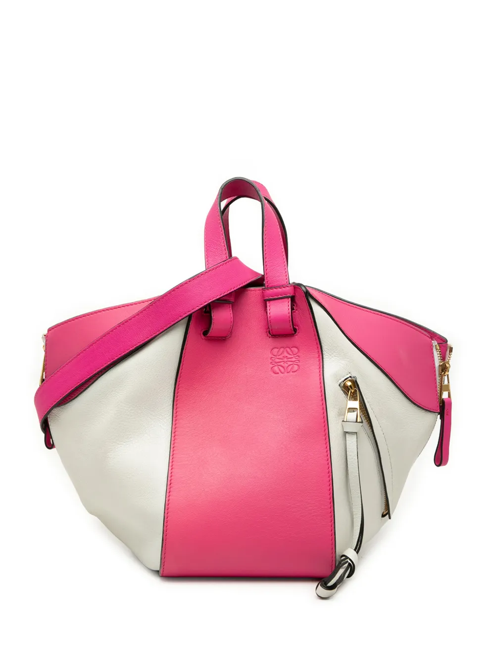Loewe Pre-Owned 2017 Small Bicolor Calfskin Hammock Bag satchel - Rosa