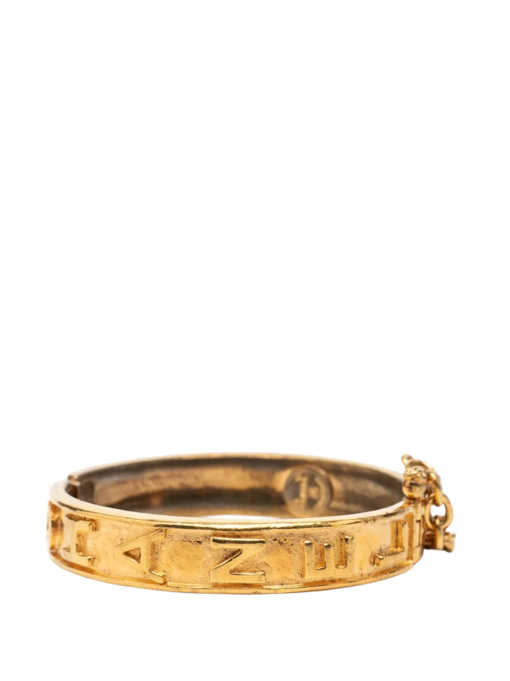 CHANEL Pre-Owned 1970-1980 Gold Plated Logo Bangle Bracelet costume bracelet - Oro