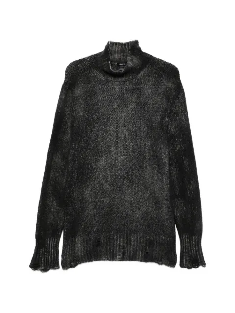 Avant Toi distressed roll-neck sweater